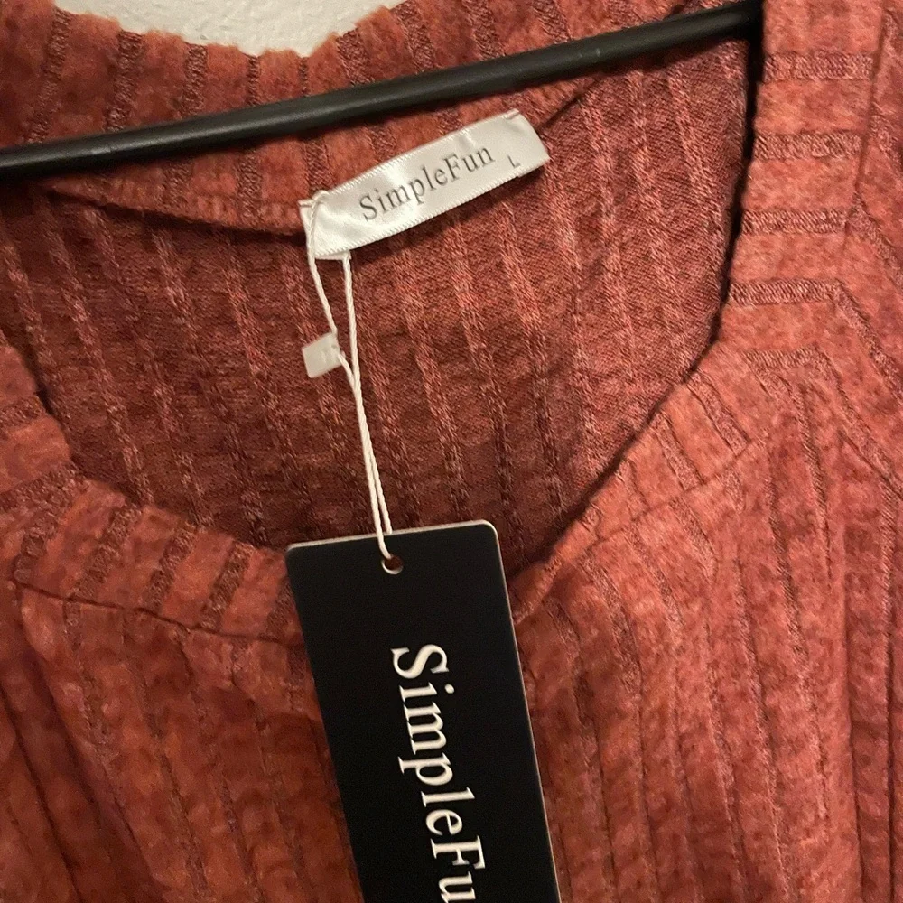 SimpleFun Rust Textured Top - Picture 3 of 4